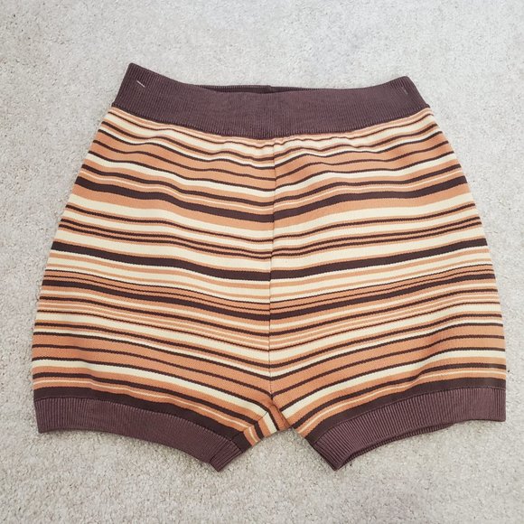 NAGNATA / S / NEW Women's Knit Yoni Shorts and Lucid Bra Top Set - Sahara Stripe - Picture 9 of 14